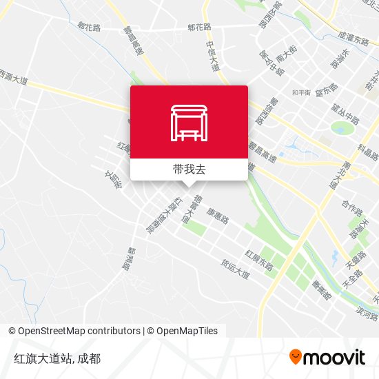 红旗大道站地图