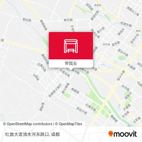 红旗大道清水河东路口地图