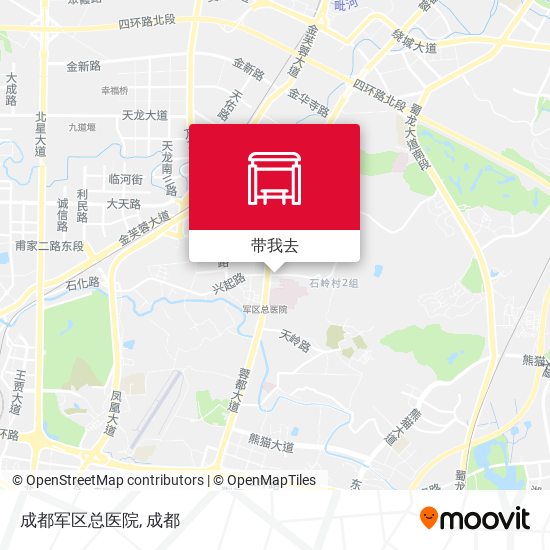 成都军区总医院地图