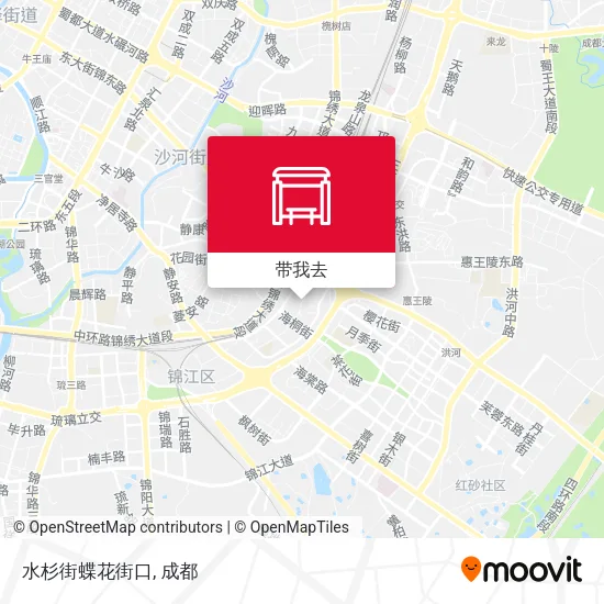 水杉街蝶花街口地图