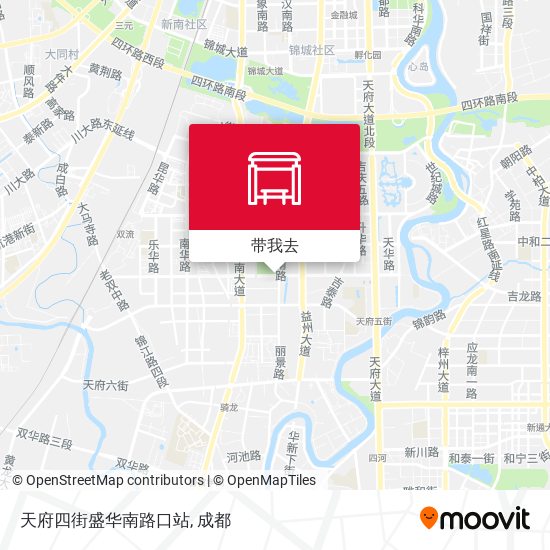 天府四街盛华南路口站地图
