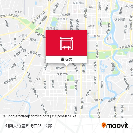 剑南大道盛邦街口站地图