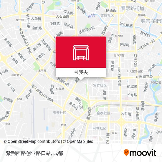 紫荆西路创业路口站地图