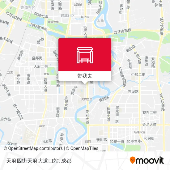 天府四街天府大道口站地图