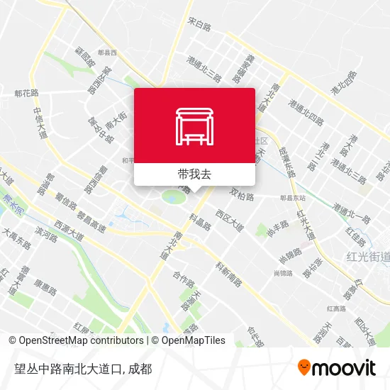 望丛中路南北大道口地图