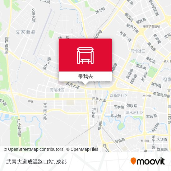 武青大道成温路口站地图