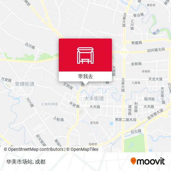 华美市场站地图