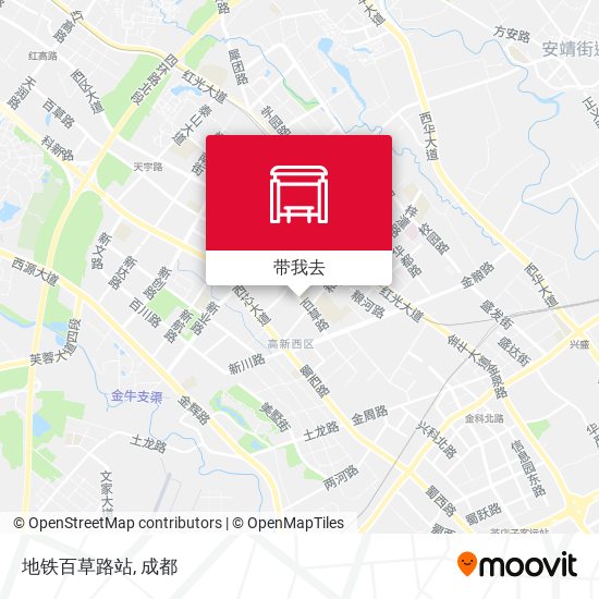 地铁百草路站地图