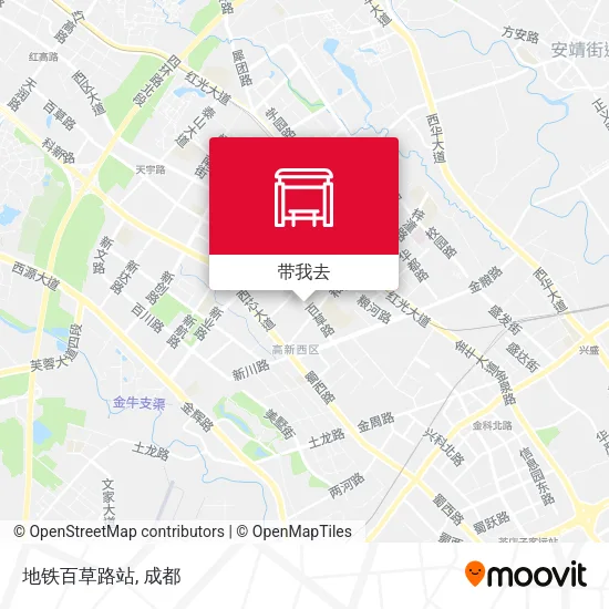 地铁百草路站地图