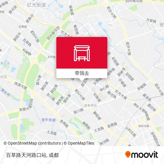 百草路天河路口站地图