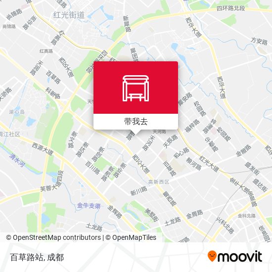 百草路站地图