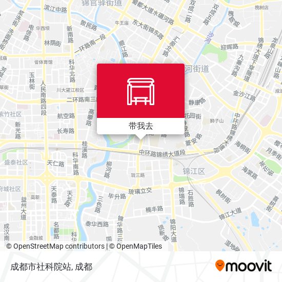 成都市社科院站地图