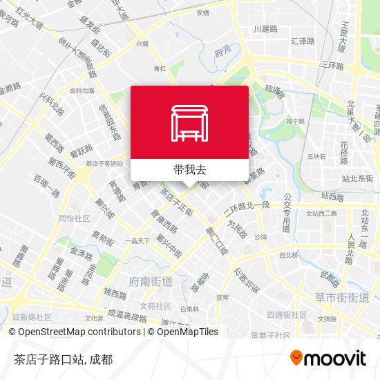 茶店子路口站地图
