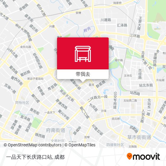 一品天下长庆路口站地图