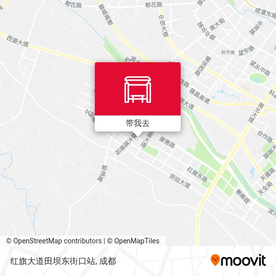 红旗大道田坝东街口站地图