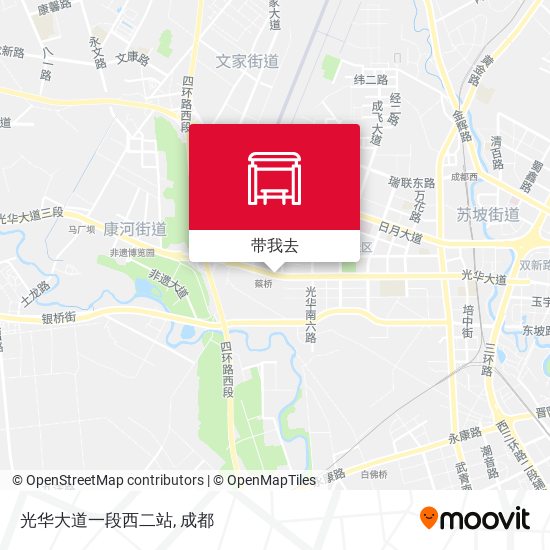 光华大道一段西二站地图
