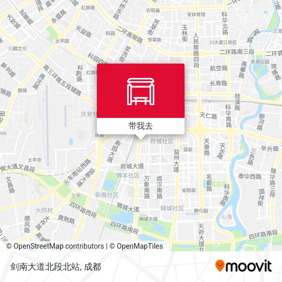 剑南大道北段北站地图