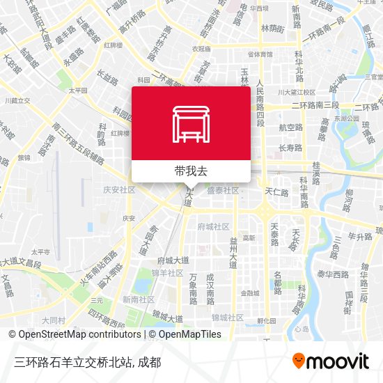 三环路石羊立交桥北站地图