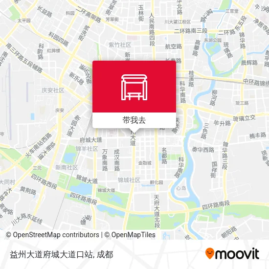 益州大道府城大道口站地图