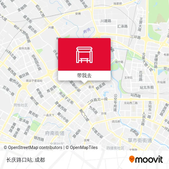 长庆路口站地图
