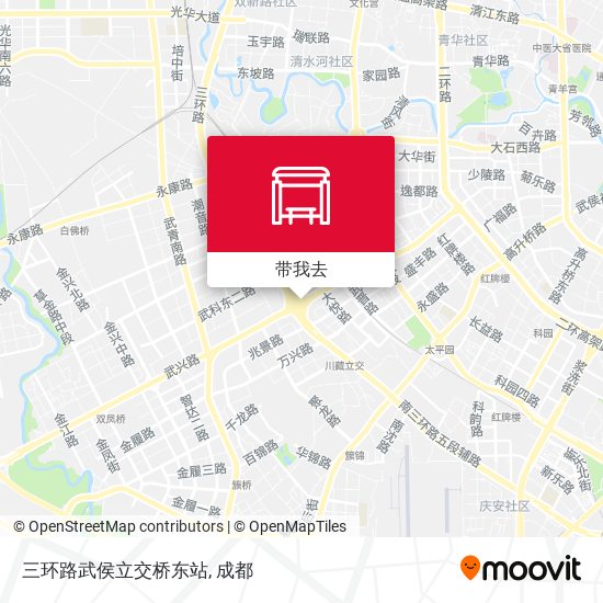 三环路武侯立交桥东站地图