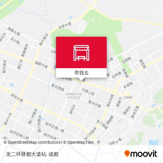 龙二环驿都大道站地图