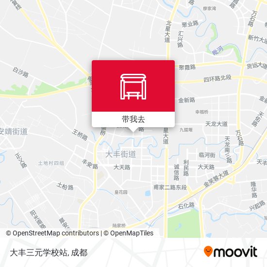 大丰三元学校站地图