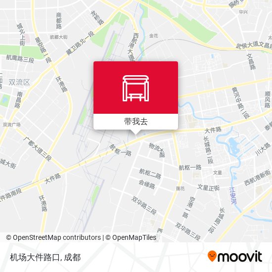 机场大件路口地图