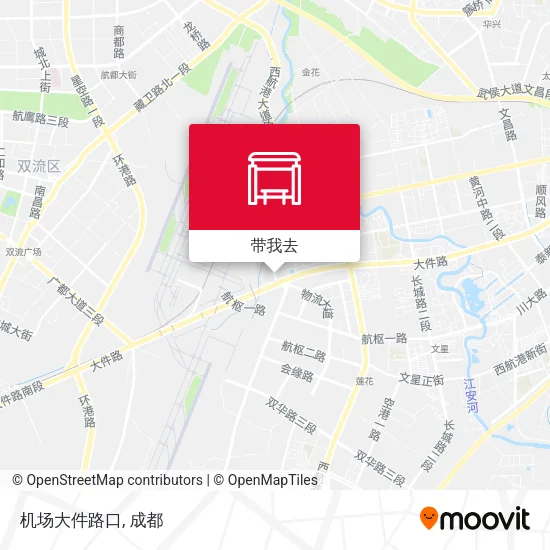 机场大件路口地图