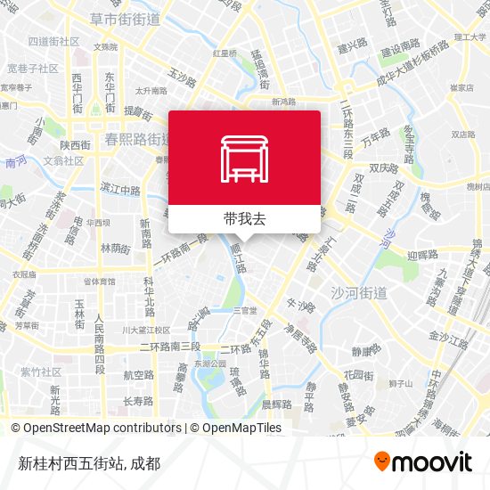 新桂村西五街站地图