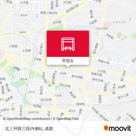 北三环路三段内侧站地图