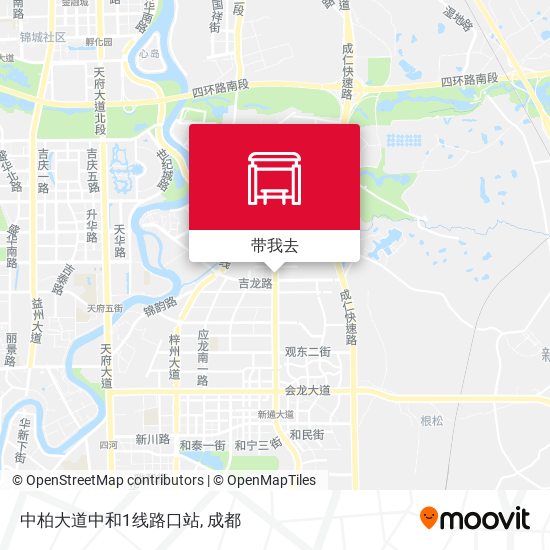 中柏大道中和1线路口站地图