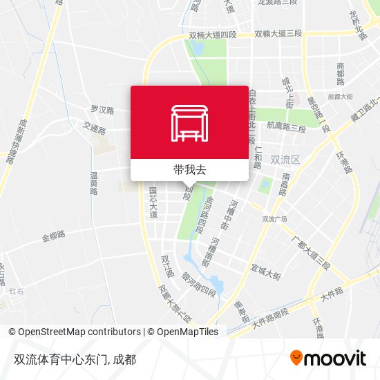 双流体育中心东门地图