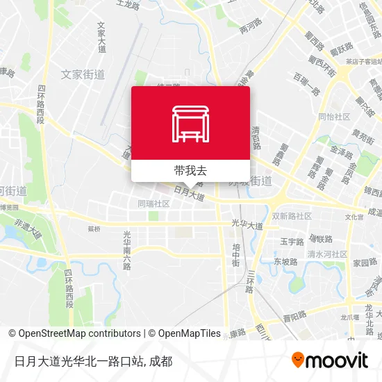 日月大道光华北一路口站地图