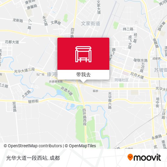 光华大道一段西站地图