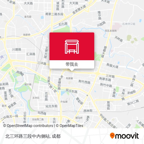 北三环路三段中内侧站地图