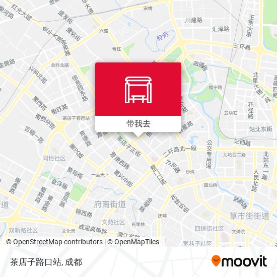 茶店子路口站地图