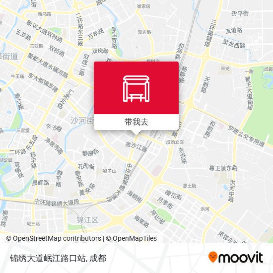 锦绣大道岷江路口站地图