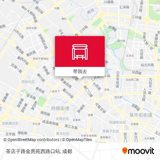 茶店子路金房苑西路口站地图