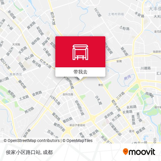 侯家小区路口站地图