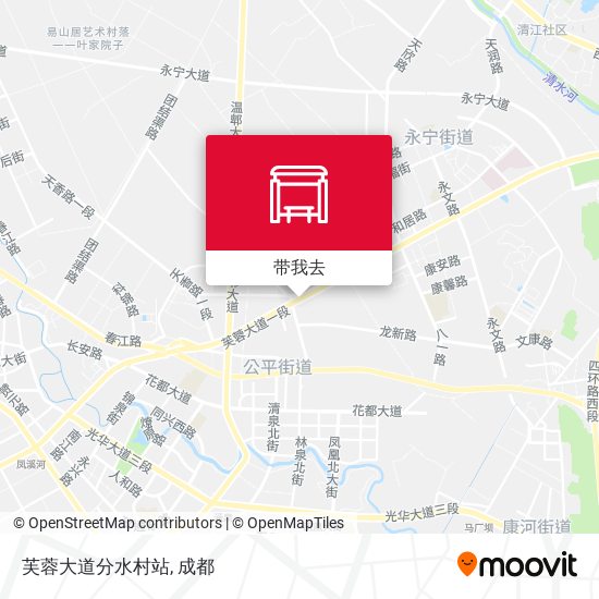 芙蓉大道分水村站地图