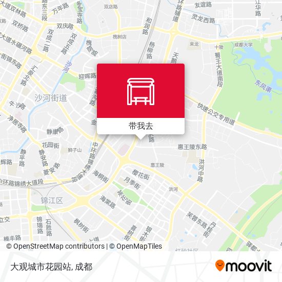 大观城市花园站地图