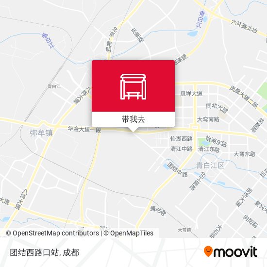 团结西路口站地图