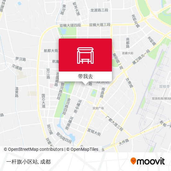 一杆旗小区站地图