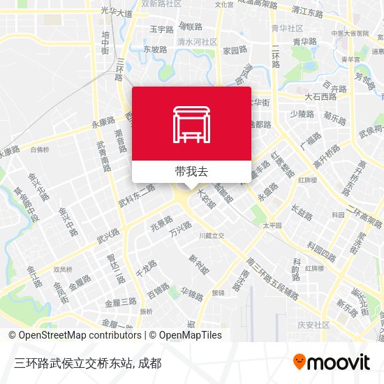 三环路武侯立交桥东站地图
