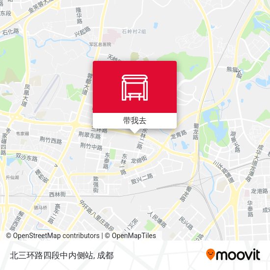 北三环路四段中内侧站地图