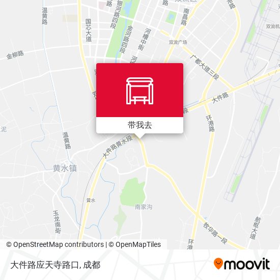 大件路应天寺路口地图