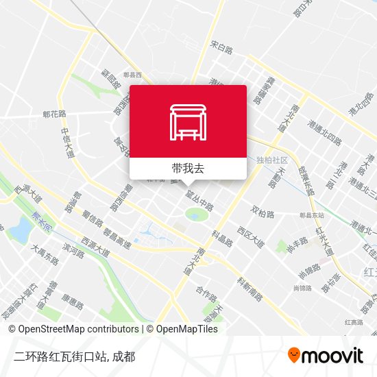 二环路红瓦街口站地图