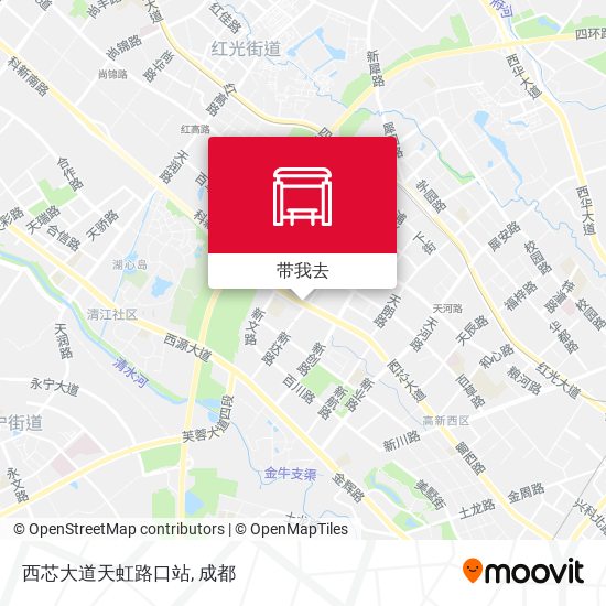 西芯大道天虹路口站地图