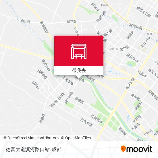 德富大道滨河路口站地图